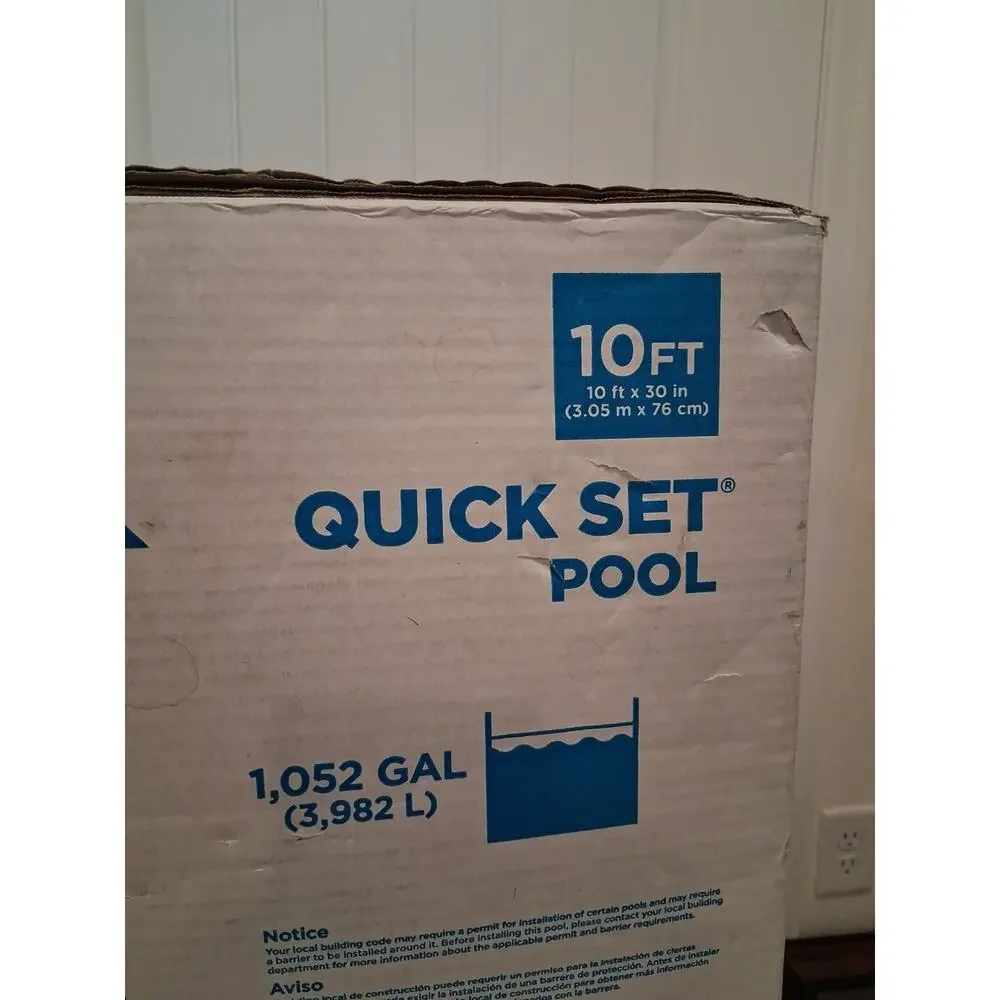 Summer Waves 10ft x 30in Quick Set Inflatable Pool Filter Pump NEW OPEN BOX